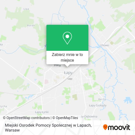 Mapa Miejski Osrodek Pomocy Spolecznej w Lapach