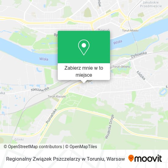 Mapa Regionalny Związek Pszczelarzy w Toruniu