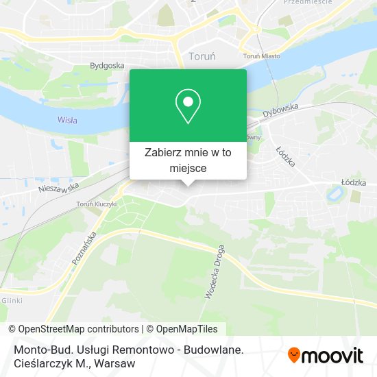 Mapa Monto-Bud. Usługi Remontowo - Budowlane. Cieślarczyk M.