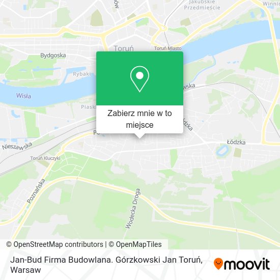 Mapa Jan-Bud Firma Budowlana. Górzkowski Jan Toruń