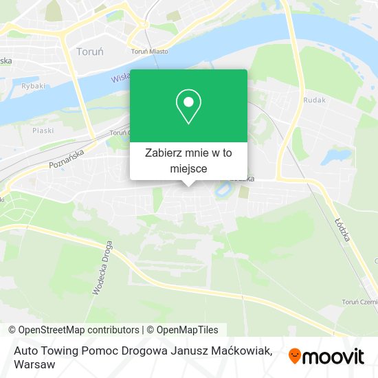 Mapa Auto Towing Pomoc Drogowa Janusz Maćkowiak