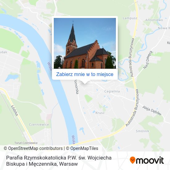 Mapa Parafia Rzymskokatolicka P.W. św. Wojciecha Biskupa i Męczennika