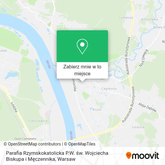 Mapa Parafia Rzymskokatolicka P.W. św. Wojciecha Biskupa i Męczennika