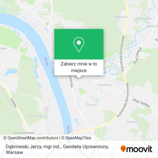 Mapa Dąbrowski Jerzy, mgr inż., Geodeta Uprawniony