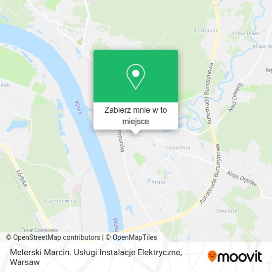 Mapa Melerski Marcin. Usługi Instalacje Elektryczne