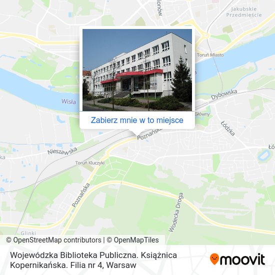 Mapa Wojewódzka Biblioteka Publiczna. Książnica Kopernikańska. Filia nr 4