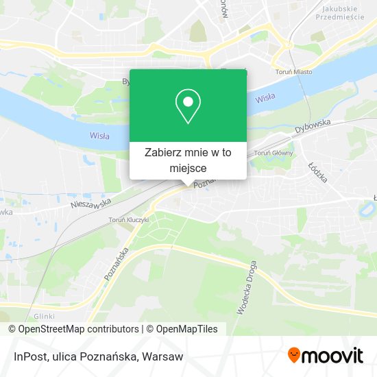 Mapa InPost, ulica Poznańska