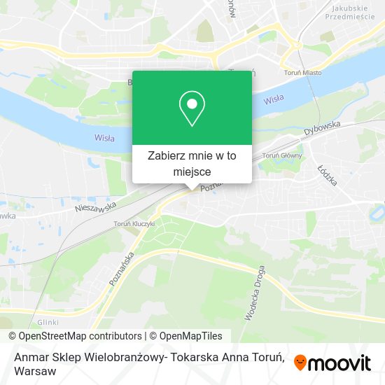 Mapa Anmar Sklep Wielobranżowy- Tokarska Anna Toruń