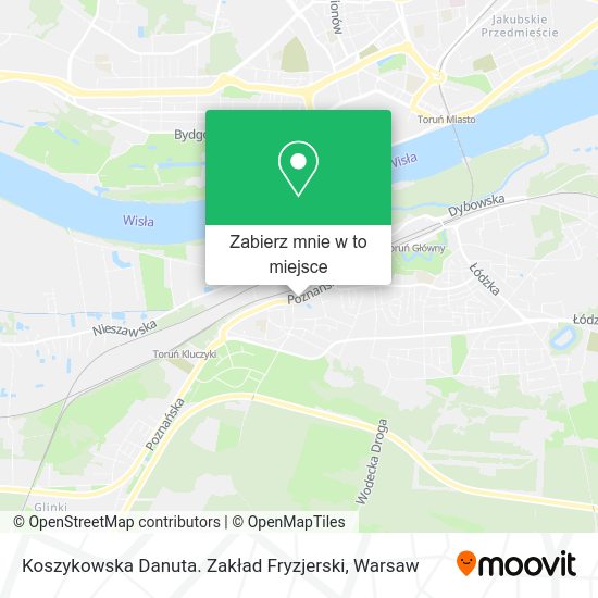 Mapa Koszykowska Danuta. Zakład Fryzjerski