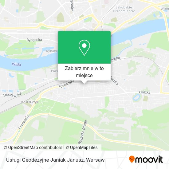 Mapa Usługi Geodezyjne Janiak Janusz