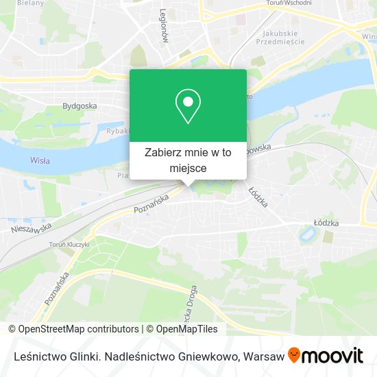 Mapa Leśnictwo Glinki. Nadleśnictwo Gniewkowo