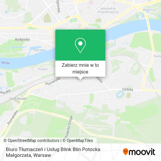 Mapa Biuro Tłumaczeń i Usług Blink Blin Potocka Małgorzata