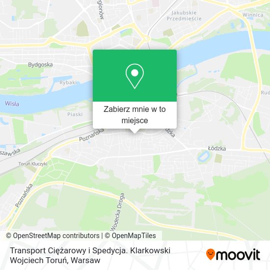 Mapa Transport Ciężarowy i Spedycja. Klarkowski Wojciech Toruń