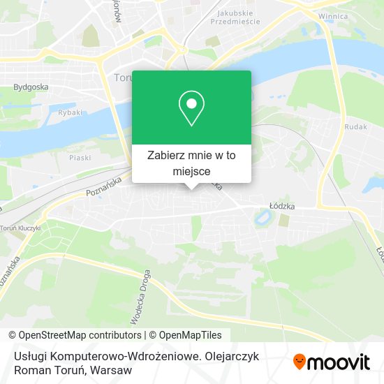 Mapa Usługi Komputerowo-Wdrożeniowe. Olejarczyk Roman Toruń