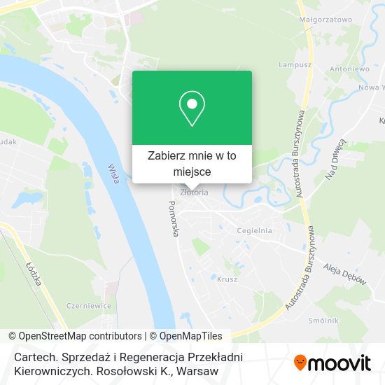 Mapa Cartech. Sprzedaż i Regeneracja Przekładni Kierowniczych. Rosołowski K.