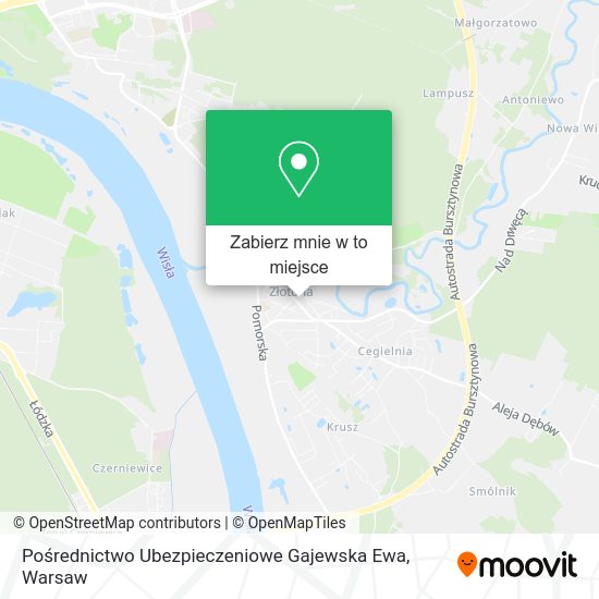 Mapa Pośrednictwo Ubezpieczeniowe Gajewska Ewa