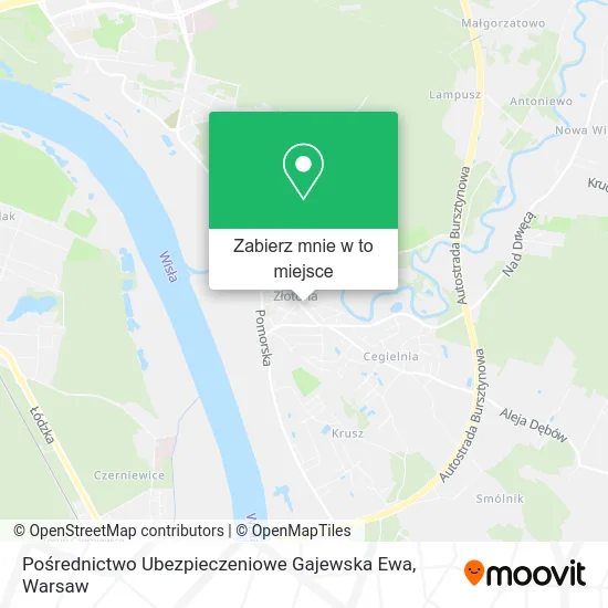 Mapa Pośrednictwo Ubezpieczeniowe Gajewska Ewa