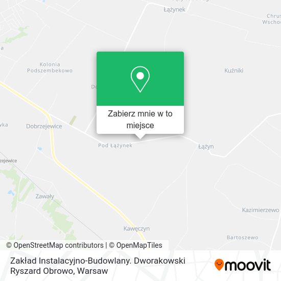 Mapa Zakład Instalacyjno-Budowlany. Dworakowski Ryszard Obrowo