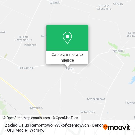 Mapa Zakład Usług Remontowo -Wykończeniowych - Dekor - Oryl Maciej