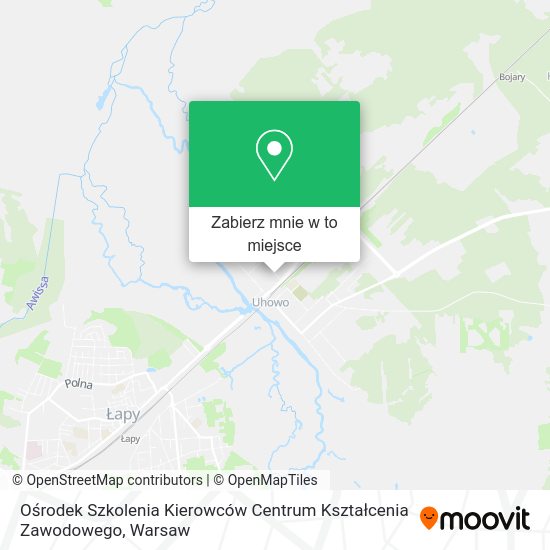 Mapa Ośrodek Szkolenia Kierowców Centrum Kształcenia Zawodowego