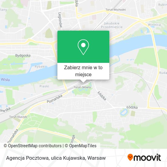 Mapa Agencja Pocztowa, ulica Kujawska