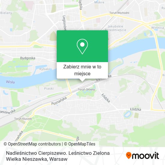 Mapa Nadleśnictwo Cierpiszewo. Leśnictwo Zielona Wielka Nieszawka