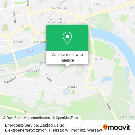 Mapa Energoinż-Service. Zakład Usług Elektroenergetycznych. Pietrzak W., mgr Inż