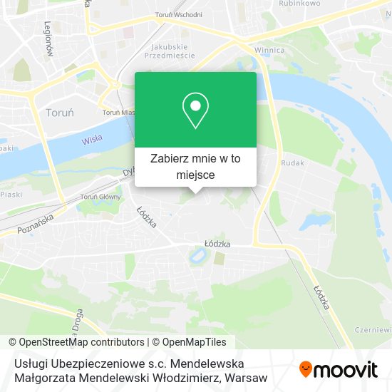 Mapa Usługi Ubezpieczeniowe s.c. Mendelewska Małgorzata Mendelewski Włodzimierz