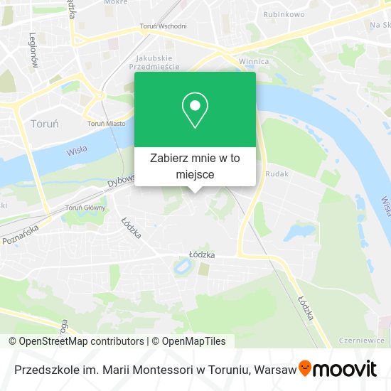 Mapa Przedszkole im. Marii Montessori w Toruniu