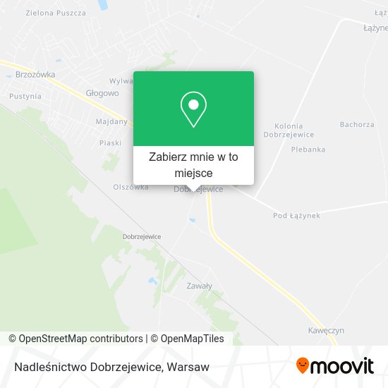 Mapa Nadleśnictwo Dobrzejewice