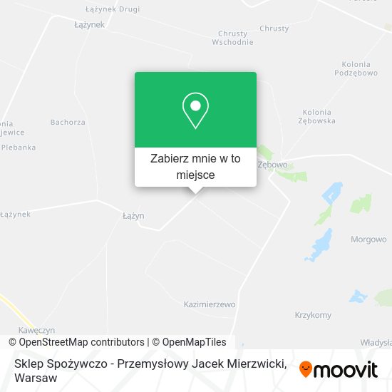 Mapa Sklep Spożywczo - Przemysłowy Jacek Mierzwicki