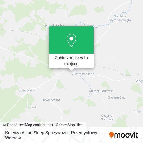 Mapa Kulesza Artur. Sklep Spożywczo - Przemysłowy