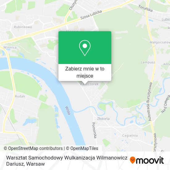 Mapa Warsztat Samochodowy Wulkanizacja Wilmanowicz Dariusz