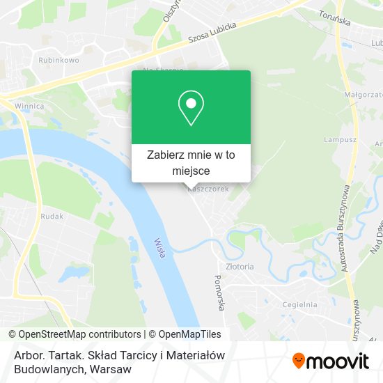 Mapa Arbor. Tartak. Skład Tarcicy i Materiałów Budowlanych