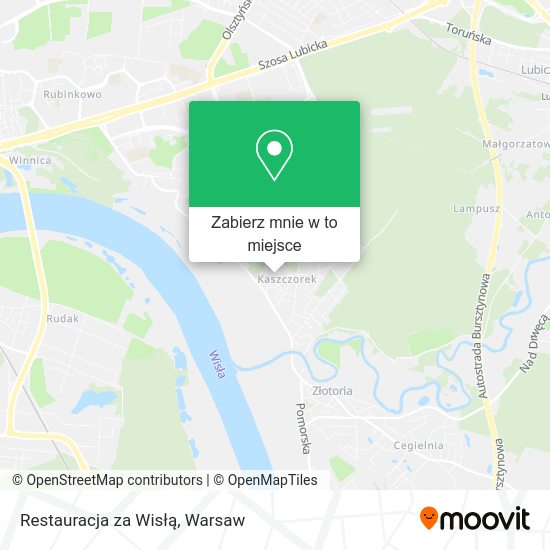 Mapa Restauracja za Wisłą