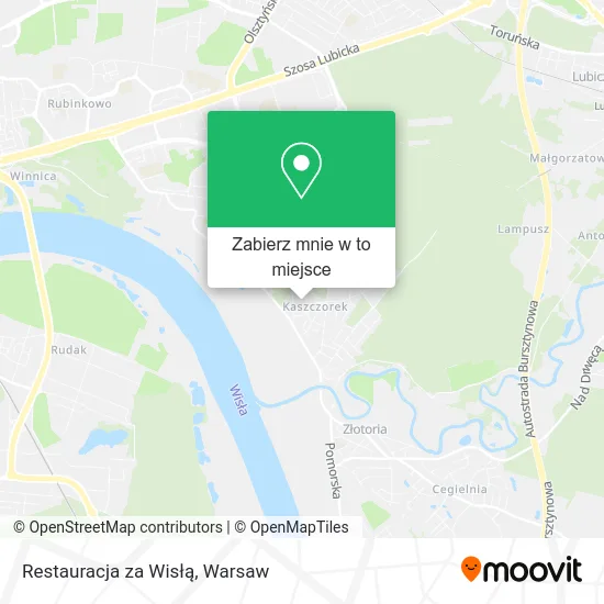 Mapa Restauracja za Wisłą
