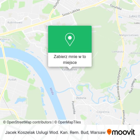 Mapa Jacek Koszelak Usługi Wod. Kan. Rem. Bud