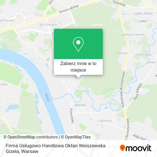 Mapa Firma Usługowo Handlowa Oktan Weiszewska Gizela