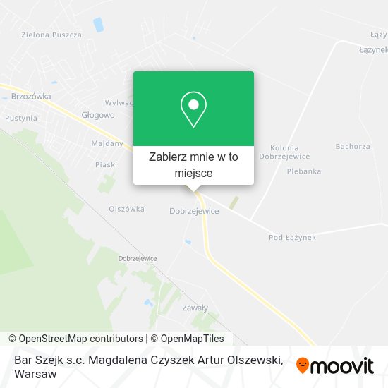 Mapa Bar Szejk s.c. Magdalena Czyszek Artur Olszewski