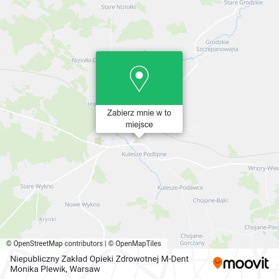 Mapa Niepubliczny Zakład Opieki Zdrowotnej M-Dent Monika Plewik