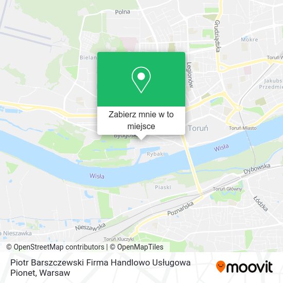 Mapa Piotr Barszczewski Firma Handlowo Usługowa Pionet