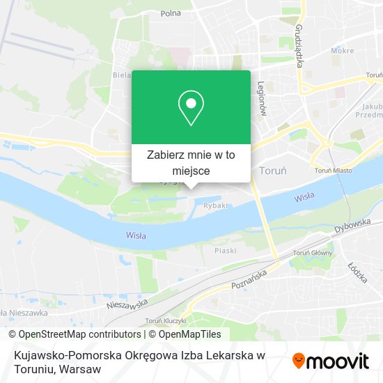 Mapa Kujawsko-Pomorska Okręgowa Izba Lekarska w Toruniu