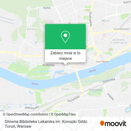 Mapa Główna Biblioteka Lekarska im. Konopki Oddz. Toruń