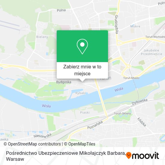 Mapa Pośrednictwo Ubezpieczeniowe Mikołajczyk Barbara