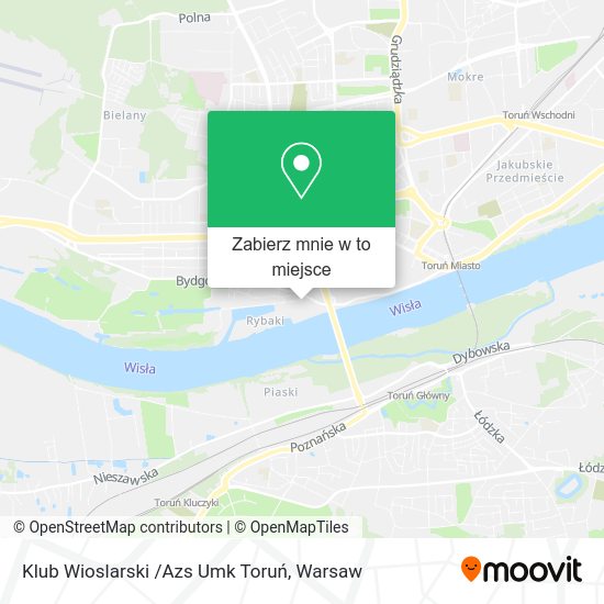 Mapa Klub Wioslarski /Azs Umk Toruń