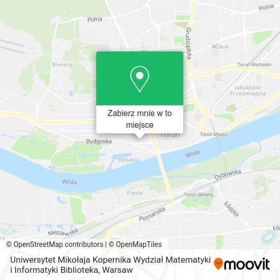 Mapa Uniwersytet Mikołaja Kopernika Wydział Matematyki i Informatyki Biblioteka