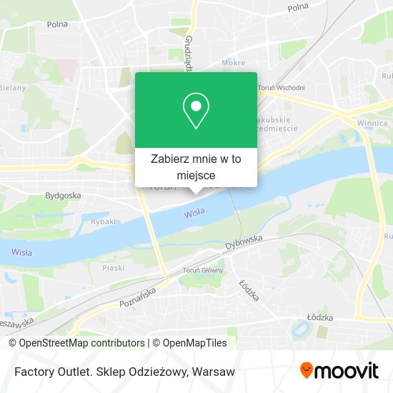 Mapa Factory Outlet. Sklep Odzieżowy