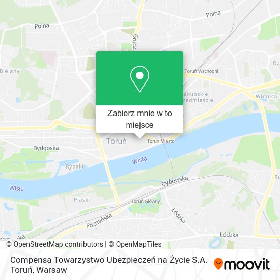 Mapa Compensa Towarzystwo Ubezpieczeń na Życie S.A. Toruń