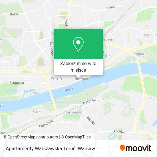 Mapa Apartamenty Warszawska Toruń