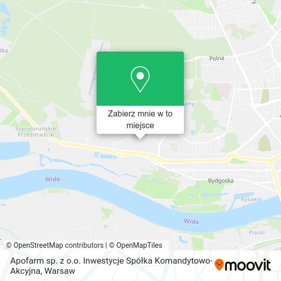 Mapa Apofarm sp. z o.o. Inwestycje Spółka Komandytowo- Akcyjna